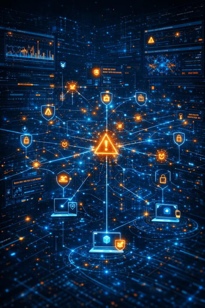 Cyber threat intelligence monitoring interface showing real-time attack detection by Kismet Cybersecurity in Ogden Utah.
